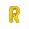Gold foil balloon in letter "R" design