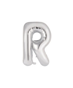 Silver Alphabet Foil Balloon Letter R