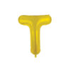 Gold foil balloon in letter "T" design