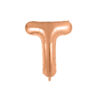 Rose gold foil balloon in letter "T" design