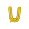 Gold foil balloon in letter "U" design