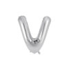 Silver foil balloon in letter "V" design