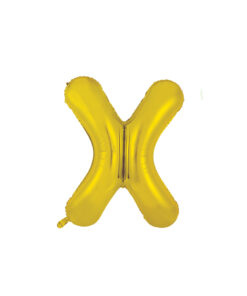 Gold foil balloon in letter "X" design