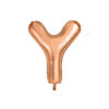 Rose gold foil balloon in letter "Y" design