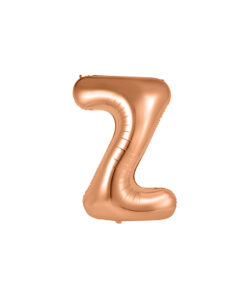 Rose gold foil balloon in letter "Z" design