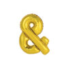 Gold foil balloon in symbol "&" design