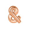 Rose gold foil balloon in symbol "&" design