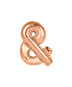 Rose gold foil balloon in symbol "&" design