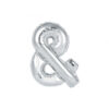 Silver foil balloon in symbol "&" design