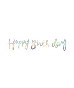 Rainbow Happy Birthday Banner