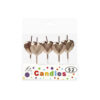 Rose gold diamond heart pick candles coming in pack of 5