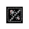 Black pirate bandana with chain design and skull and crossbones