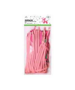 Mixed pink colour magic modelling balloons with pump in length of 150cm and coming in pack of 50
