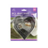 Heart shape mousse mould in pack of 3