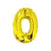 Gold Air Fill Number 0 Balloon