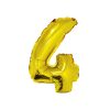 Gold Air Fill Number 4 Balloon
