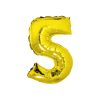 Gold Air Fill Number 5 Balloon
