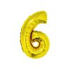 Gold Air Fill Number 6 Balloon