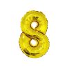 Gold Air Fill Number 8 Balloon