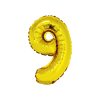Gold Air Fill Number 9 Balloon