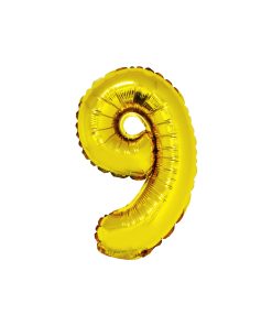 Gold Air Fill Number 9 Balloon