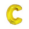 Gold Air Fill Letter C Balloon