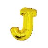 Gold Air Fill Letter J Balloon