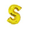 Gold Air Fill Letter S Balloon