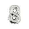 Silver Air Fill Number 8 Balloon