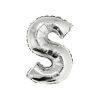 Silver Air Fill Letter S Balloon