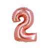 Rose Gold Air Fill Number 2 Balloon