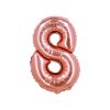 Rose Gold Air Fill Number 8 Balloon
