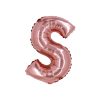 Rose Gold Air Fill Letter S Balloon