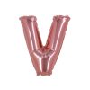 Rose Gold Air Fill Letter V Balloon