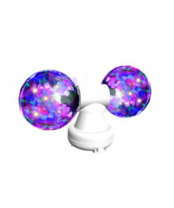 Twin disco ball lamp in purple colour
