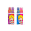 Dual flavoured tongue candy spray coming in raspberry and grape flavours and blue raspberry and strawberry flavours