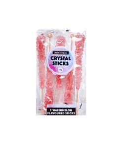 Crystal lolly stick in pack of 6 and pink colour in watermelon flavour