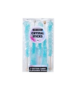 Crystal lolly stick in pack of 6 and blue colour in cotton candy flavour
