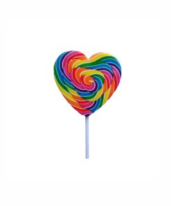 Rainbow Mega Heart Swirly Pop 1pc