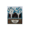 Swirly pops in individual packaging coming in pack of 10 and blue and white colour