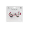 Face decal rhinestones in silver and red colour