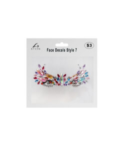 Face decal rhinestones in rainbow colour