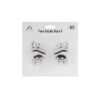 Face decal rhinestones in silver colour