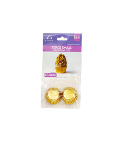 Gold Small Paper Cupcake Cups 75pcs