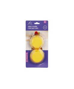 Yellow Paper Cupcakes Cups 120pc 9cm