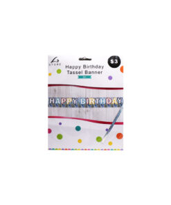 Blue Happy Birthday Tassel Banner 1.82m