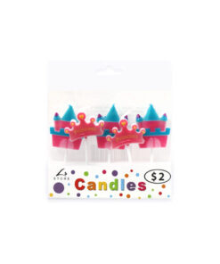 Princess In Love Pick Candles 5pk