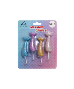 Mermaid Tail Candles 4pk