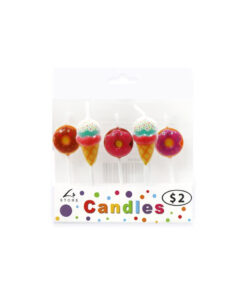 Party Donut Candles 5pk