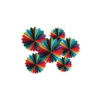 Rainbow Paper Fan Set 15cm